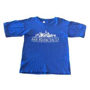 Vintage Blue San Francisco Trolly T Shirt